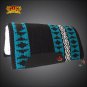 MADE IN USA FE323-F HILASON WESTERN WOOL GEL SADDLE BLANKET PAD BLACK TERQUOISE