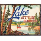 15.5X12 RIVERS EDGE HOME DÉCOR HEAVY METAL STEEL LAKE ATTITUDE DURABLE TIN SIGN