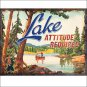 15.5X12 RIVERS EDGE HOME D&Atilde;�COR HEAVY METAL STEEL LAKE ATTITUDE DURABLE TIN SIGN