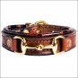 8 3/4" NOBLE OUTFITTTERS ADJUSTABLE LEATHER ON THE BIT BRACELET OAK