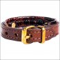 8 3/4" NOBLE OUTFITTTERS ADJUSTABLE LEATHER ON THE BIT BRACELET OAK