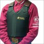 SADDLE BARN BLACK CORDURA PRO RODEO PROTECTIVE VEST W/ LEATHER POCKET YOUTH