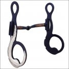 HILASON BLACK STEEL SHOW HORSE BIT 5 INCH SNAFFLE MOUTHPIECE
