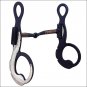 HILASON BLACK STEEL SHOW HORSE BIT 5 INCH SNAFFLE MOUTHPIECE