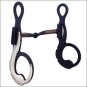 HILASON BLACK STEEL SHOW HORSE BIT 5 INCH SNAFFLE MOUTHPIECE
