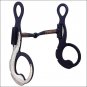 HILASON BLACK STEEL SHOW HORSE BIT 5 INCH SNAFFLE MOUTHPIECE