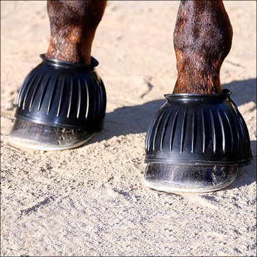 PROFESSIONAL CHOICE PULL ON RUBBER HORSE BELL BOOT BLACK MEDIUM /LARGE/X-LARGE