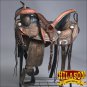 HILASON TREELESS WESTERN LEATHER TRAIL BARREL RACING SADDLE 15 W/ BRIDLE COLLAR