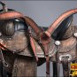 HILASON TREELESS WESTERN LEATHER TRAIL BARREL RACING SADDLE 15 W/ BRIDLE COLLAR