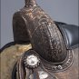 HILASON TREELESS WESTERN LEATHER TRAIL BARREL RACING SADDLE 15 W/ BRIDLE COLLAR