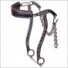 CLASSIC EQUINE HORSE PROFESSIONAL CHOCOLATE LEATHER COVER SERIES HACKAMORE BITS