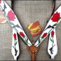S80 HILASON WESTERN LEATHER HORSE HEADSTALL BRIDLE BREAST COLLAR ROSE CROSS GUN