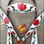 S80 HILASON WESTERN LEATHER HORSE HEADSTALL BRIDLE BREAST COLLAR ROSE CROSS GUN