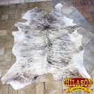 H157F HILASON HAIR ON LEATHER BRAZILIAN COWHIDE SKIN RUG CARPET EXOTIC TRI COLOR
