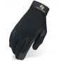 4 SIZE HERITAGE PERFORMANCE RIDING GLOVES HORSE EQUESTRIAN - BLACK