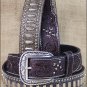 WESTERN ARIAT TOOLED CROSS STUDS CONCHO LEATHER BROWN MENS BELT 32-46 inches