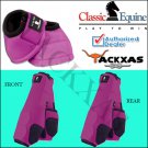 SMALL FUCHSIA CLASSIC EQUINE FRONT REAR LEGACY SPORTS HORSE NO TURN BELL BOOTS