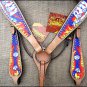 S511 NEW HILASON WESTERN HAND PAINT LEATHER HORSE BRIDLE HEADSTALL BREAST COLLAR