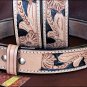 48 inch NEW HILASON TAN HANDMADE WESTERN WORK LEATHER MEN GUN HOLSTER BELT