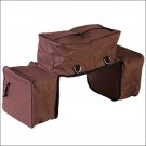 HILASON WESTERN HORSE TACK 600D INSULATED COMBO SADDLE BAG BROWN