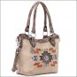 AMERICAN WEST LEATHER ZUNI PASSAGE CONVERTIBLE BUCKET TOTE HAND BAG PURSE SAND