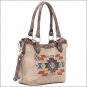 AMERICAN WEST LEATHER ZUNI PASSAGE CONVERTIBLE BUCKET TOTE HAND BAG PURSE SAND
