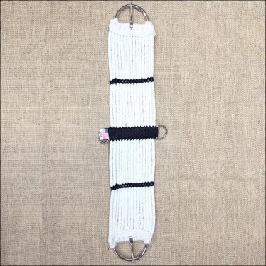 24 in. CINCH PONY 15 STRAND NICKLE PLATED STRAIGHT PULL BUCKLE WHITE MADE IN USA