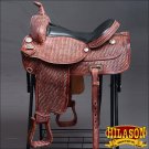 DF101MREDRO-F HILASON WESTERN DRAFT HORSE TRAIL RIDING ENDURANCE SADDLE 17"