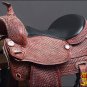 DF101MREDRO-F HILASON WESTERN DRAFT HORSE TRAIL RIDING ENDURANCE SADDLE 17"