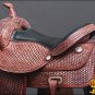DF101MREDRO-F HILASON WESTERN DRAFT HORSE TRAIL RIDING ENDURANCE SADDLE 17"