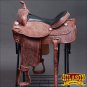 DF101MREDRO-F HILASON WESTERN DRAFT HORSE TRAIL RIDING ENDURANCE SADDLE 17"