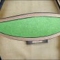 HILASON WESTERN LEATHER HORSE HEADSTALL BRIDLE TAN LIME GREEN INLAY
