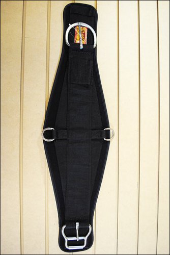 30 in. HILASON SHARKSKIN NEOPRENE CINCH ROPER WITH STAINLESS STEEL BLACK