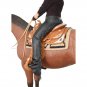 X SMALL TOUGH 1 LIGHTWEIGHT SMOOTH LEATHER CHAP W/ FRINGE BLACK