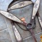 HILASON WESTERN LEATHER HORSE HEADSTALL BREAST COLLAR CROSS GUN ANGEL WINGS