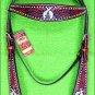 HILASON WESTERN LEATHER HORSE HEADSTALL BRIDLE MAHOGANY W/ CROSS GUN CONCHO