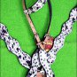 V1 HILASON HORSE WESTERN HAIR ON COWHIDE LEATHER ONE EAR HEADSTALL BREAST COLLAR