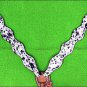 V1 HILASON HORSE WESTERN HAIR ON COWHIDE LEATHER ONE EAR HEADSTALL BREAST COLLAR
