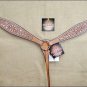 HILASON WESTERN LEATHER HORSE HEADSTALL BREAST COLLAR TAN / BROWN / BLACK CONCHO