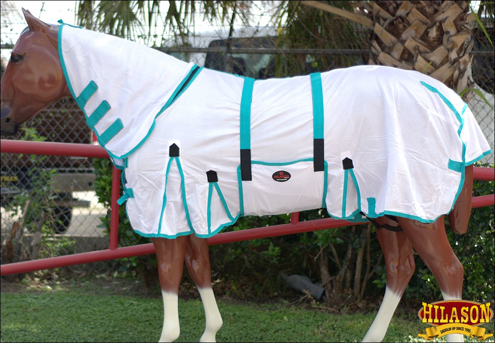 Gallopoff Horse Fly Sheet With Detachable Neck Cover & Belly Wrap, Adjustable Fly Sheet For Horses, Ventilated Airflow Mesh Equine Cooling Summer