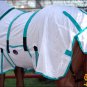 75" HILASON POLY AIRFLOW MESH HORSE FLY SHEET W/ NECK COVER & BELLY WRAP WHITE