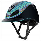 MEDIUM TROXEL FALLON TAYLOR MESH COVER HORSE RIDING HELMET TURQUOISE AZTEC