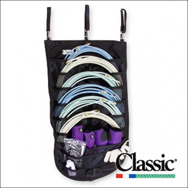 CLASSIC EQUINE HORSE TACK HANGING ROPE ORGANIZER BLACK