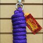 PURPLE HILASON BRAIDED POLY LEAD ROPE NICKEL PLATED MALLEABLE IRON BUFFALO SNAP
