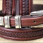 32 inch TONY LAMA BROWN LEATHER TENAYA CENTER LACED BELT