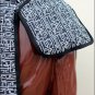 66" HILASON 1200D WATERPROOF TURNOUT HORSE BLANKET NECK COVER BLACK WHITE