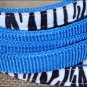 WEAVER BLUE WESTERN TACK ZEBRA OVERLAY HORSE SPLIT REINS