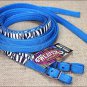 WEAVER BLUE WESTERN TACK ZEBRA OVERLAY HORSE SPLIT REINS