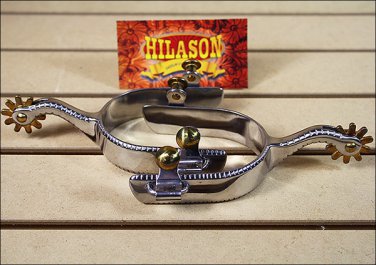 HILASON STAINLESS STEEL MEN SPURS KNOTCHED EDGE PATTERN