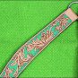 HILASON WESTERN LEATHER HORSE BREAST COLLAR TAN GREEN HAND PAINT